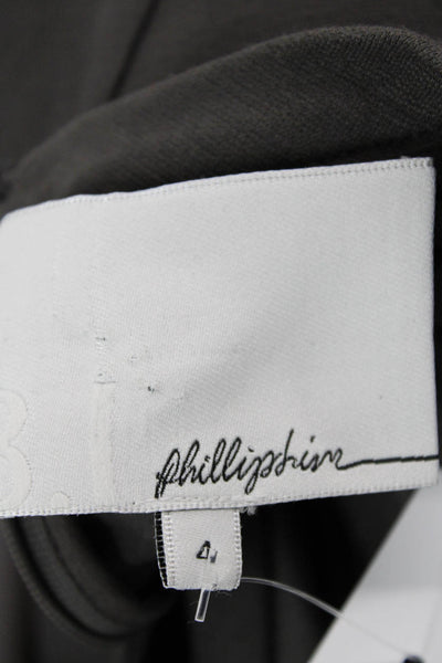3.1 Phillip Lim Womens Short Sleeve Zippered Pencil Dress Gray Size 4