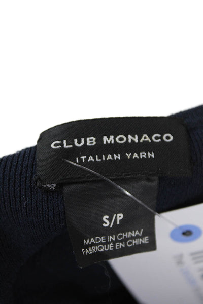 Club Monaco Womens Sleeveless Scoop Neck Knee Length Knit Dress Navy Size Small
