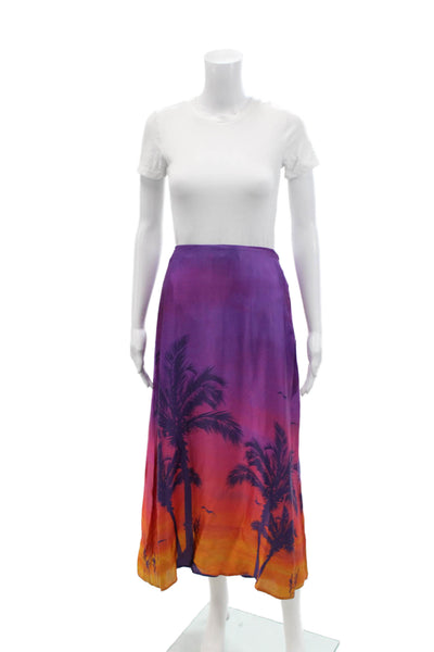 Berenice Womens Textured Long Sleeve Button Printed Blouse Skirt Set Multi Size