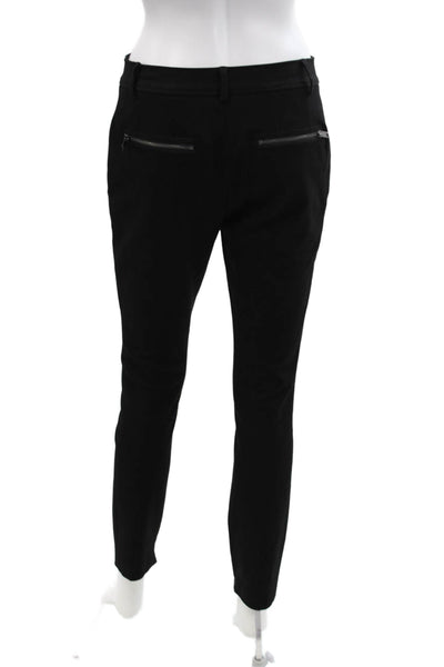 DKNY Womens Low-Rise Zippered Detail Skinny Pants Solid Black Size 4