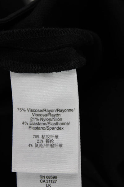 DKNY Womens Low-Rise Zippered Detail Skinny Pants Solid Black Size 4