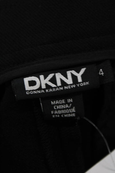 DKNY Womens Low-Rise Zippered Detail Skinny Pants Solid Black Size 4