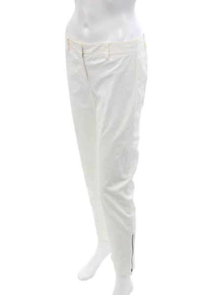 DKNY Womens Low-Rise Zippered Casual Skinny Pants Solid Cream Size 4
