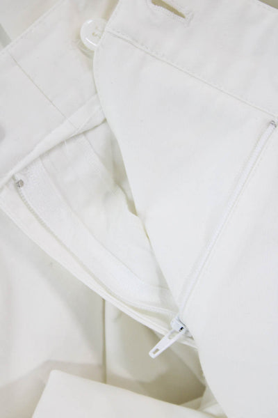 DKNY Womens Low-Rise Zippered Casual Skinny Pants Solid Cream Size 4
