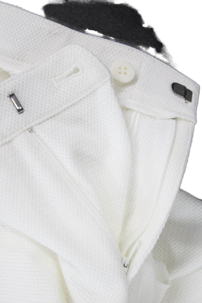 Club Monaco Womens Mid-Rise Zippered Casual Tapered Pants White Size 4