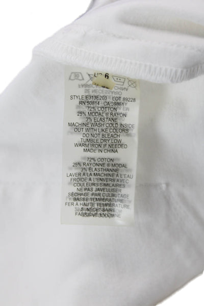 Elie Tahari Womens Cotton Low-Rise Casual Tapered Denim Jeans White Size 6
