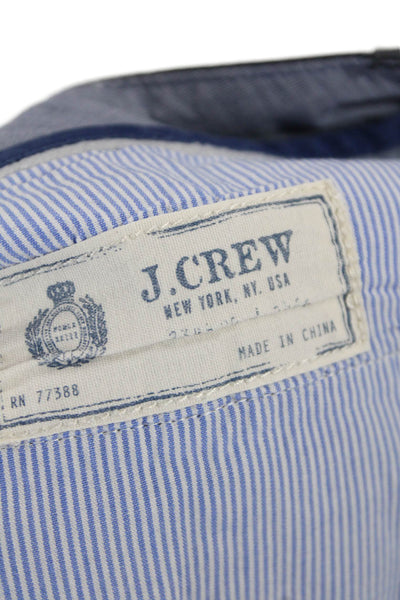 J Crew Mens Zip Up Straight Leg Khaki Pants Gravel Gray Cotton Size 33X30