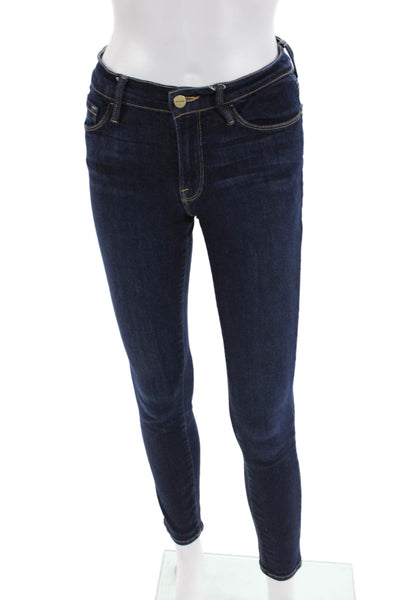Frame Denim Womens Le Skinny Leg Queens Way Jeans Blue Cotton Size 27