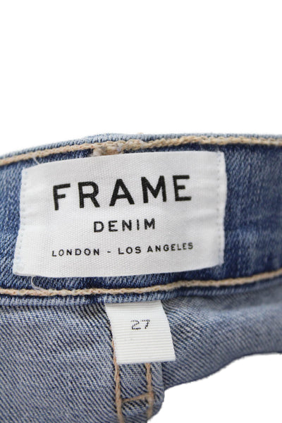 Frame Denim Womens Le Skinny Leg Cropped Adler Jeans Blue Cotton Size 27