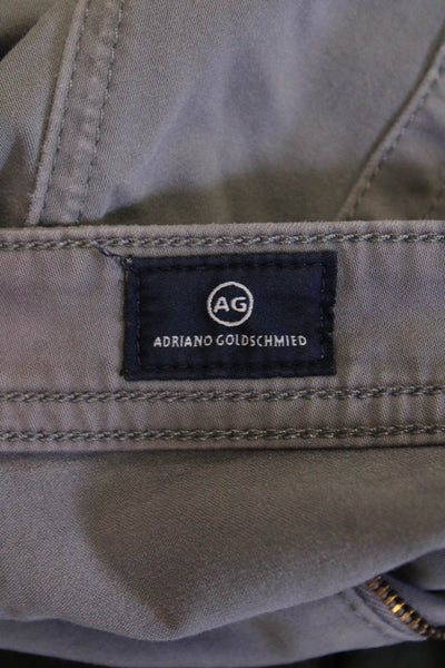 AG Men's Button Closure Five Pocket Straight Leg Casual Pants Gray Size 30
