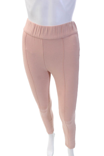 Majestic Filatures Womens High Waisted Elastic Waist Sweatpants Pink Size 1