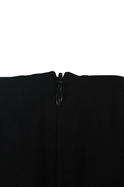 Theory Womens Sleeveless Zippered Round Neck Jumpsuit Solid Black Size S