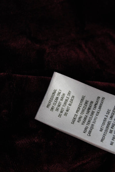 Opening Ceremony Womens Velvet Print High Waisted Ankle Leggings Red Size XS