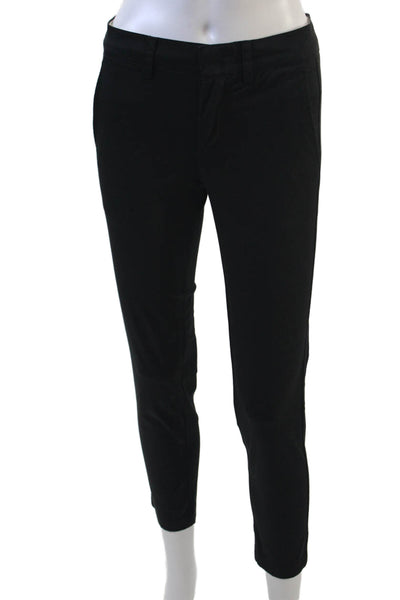 Vince Womens Tailored Slim Straight Leg Zip Fly Trouser Pants Black Size 00