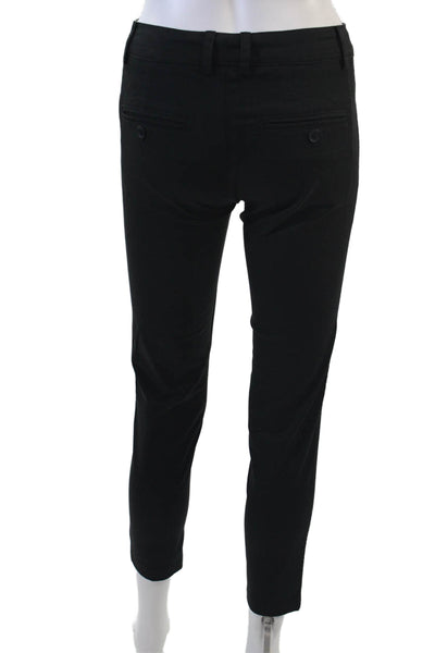 Vince Womens Tailored Slim Straight Leg Zip Fly Trouser Pants Black Size 00