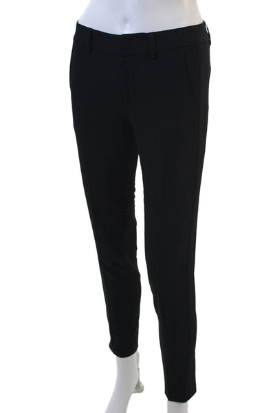 Vince Womens Wool Tailored Straight Leg Zip Fly Trouser Pants Black Size 00