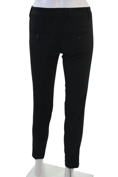 Vince Womens Wool Tailored Straight Leg Zip Fly Trouser Pants Black Size 00
