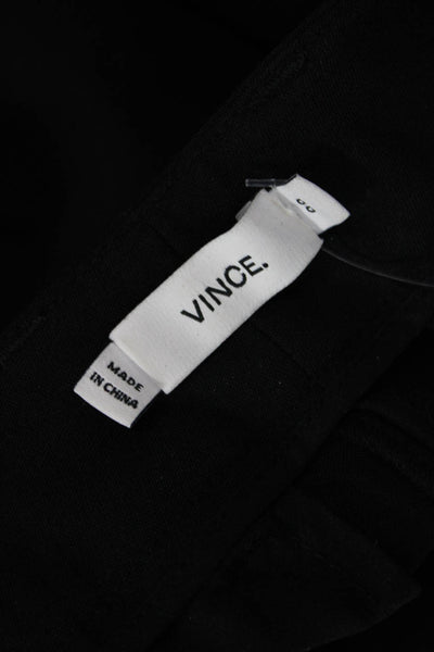 Vince Womens Wool Tailored Straight Leg Zip Fly Trouser Pants Black Size 00