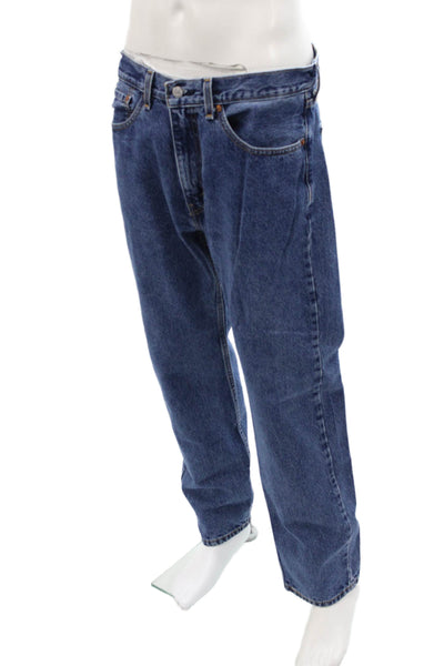 Levis Mens Cotton Zip Button Ultra Wide Leg Denim Jeans Blue Size EUR 35