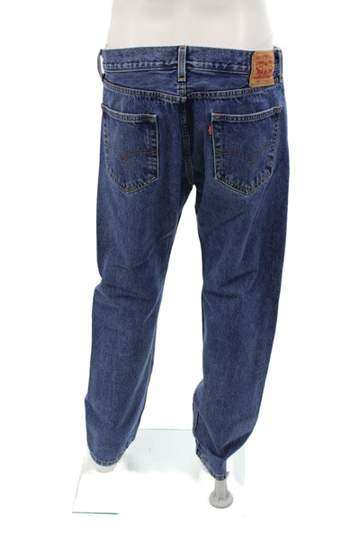 Levis Mens Cotton Zip Button Ultra Wide Leg Denim Jeans Blue Size EUR 35