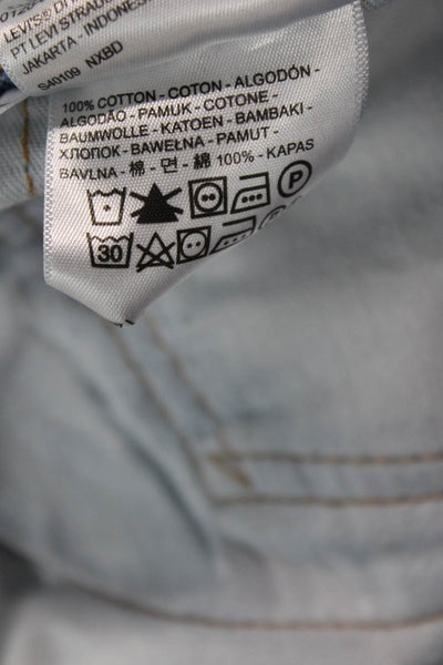 Levis Mens Cotton Zip Button Ultra Wide Leg Denim Jeans Blue Size EUR 35