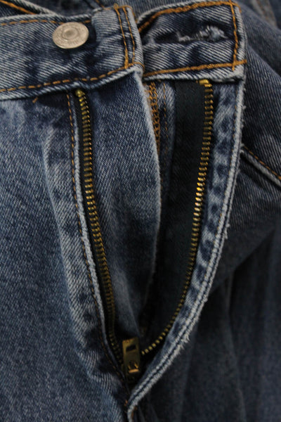 Levis Mens Cotton Zip Button Ultra Wide Leg Denim Jeans Blue Sz EUR 35