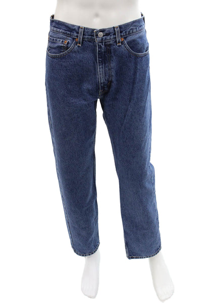 Levis Mens Cotton Button Zip Wide Leg Lined Denim Jeans Blue Size EUR 35