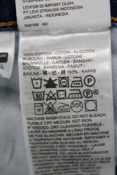 Levis Mens Cotton Button Zip Wide Leg Lined Denim Jeans Blue Size EUR 35