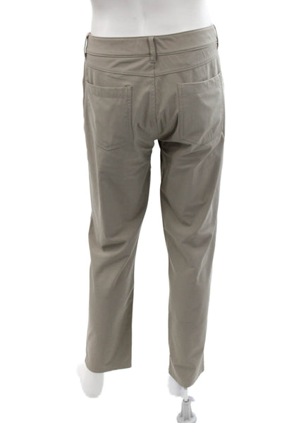 Johnnie-o Mens Textured Zip Button Straight Leg Lined Khaki Size EUR 35