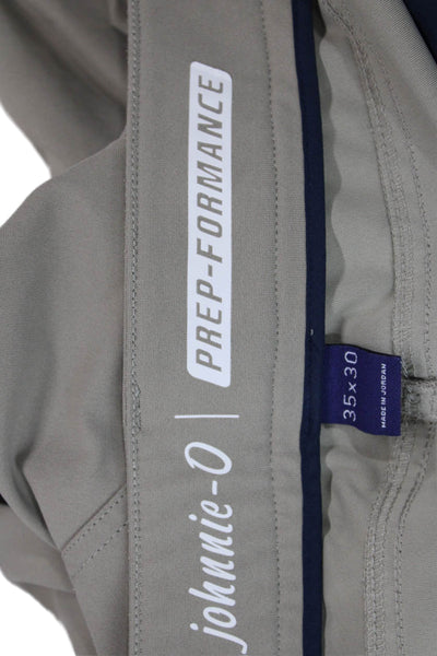 Johnnie-o Mens Textured Zip Button Straight Leg Lined Khaki Size EUR 35