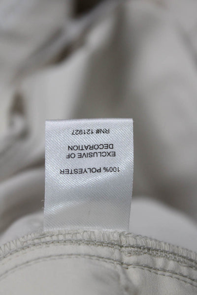 Johnnie-o Mens Textured Zip Button Lined Straight Leg Pants Cream Size EUR 35