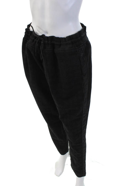 Karl Lagerfeld Mens Plaid Print Drawstring Waist Straight Leg Pants Black Size L