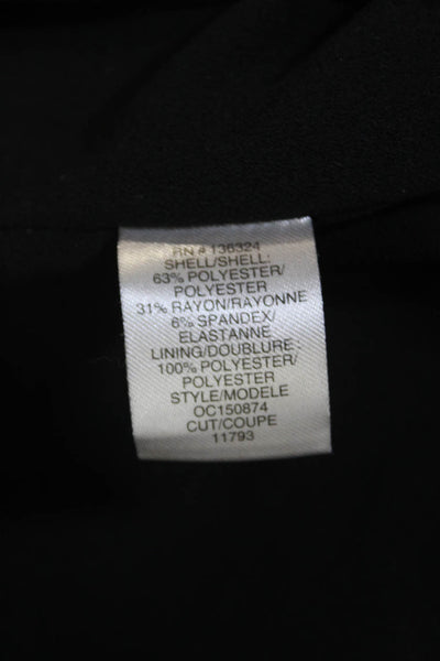 Halston Heritage Womens One Shoulder Layered Detail Mini Dress Black Size 8