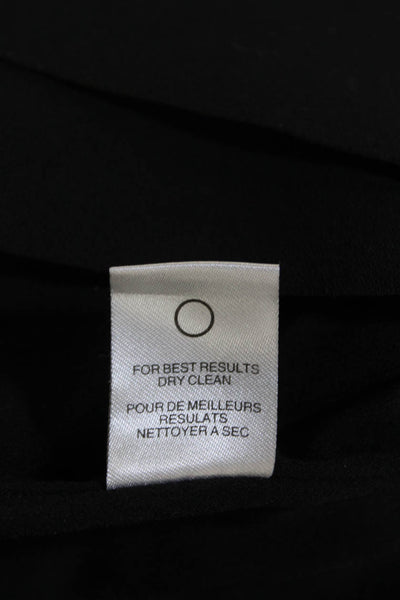 Halston Heritage Womens One Shoulder Layered Detail Mini Dress Black Size 8