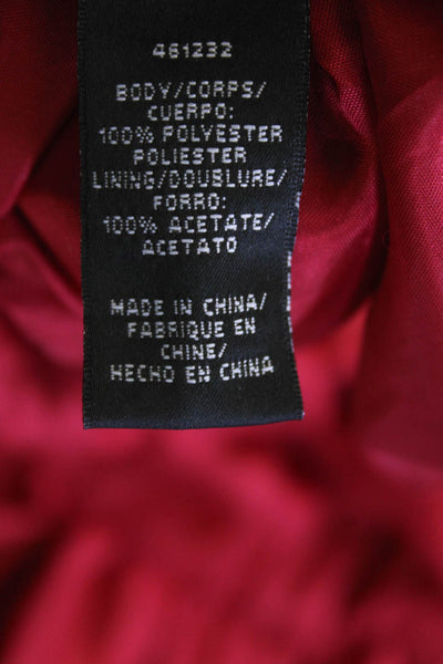 Jill Jill Stuart Womens Back Zip Spaghetti Strap V Neck Ruffled Dress Red Size 0