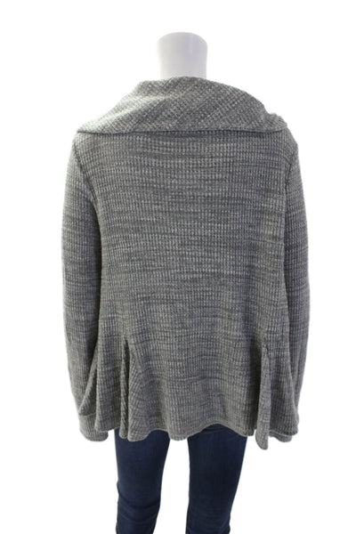 9-H15 STCL Womens Cotton Cowl Neck Long Sleeve Flare Hem Sweater Gray Size S
