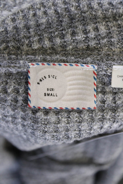 9-H15 STCL Womens Cotton Cowl Neck Long Sleeve Flare Hem Sweater Gray Size S