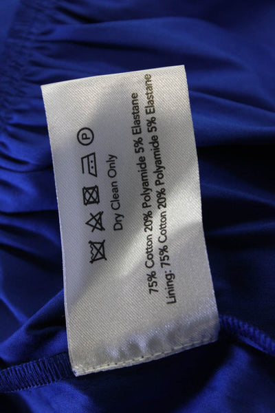 Borgo De Nor Womens Cotton Blend V-Neck Short Sleeve Maxi Dress Blue Size 10