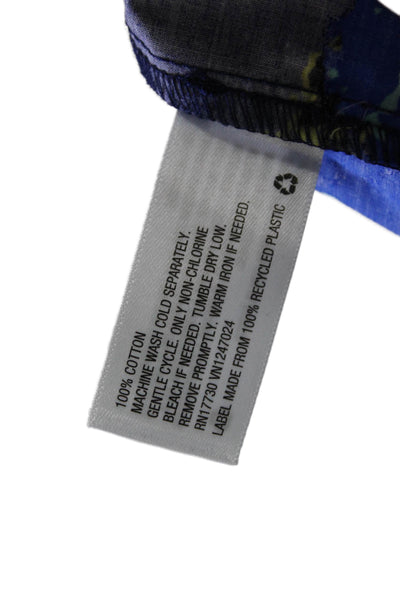 Christopher John Rogers X Target Womens Cotton Abstract Maxi Dress Blue Size 2