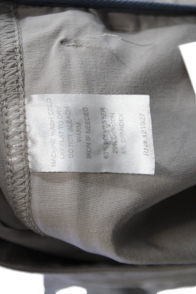 Johnnie-o Mens Dawn To Dusk Mid Rise Zip Up Shorts Khaki Beige Size 35