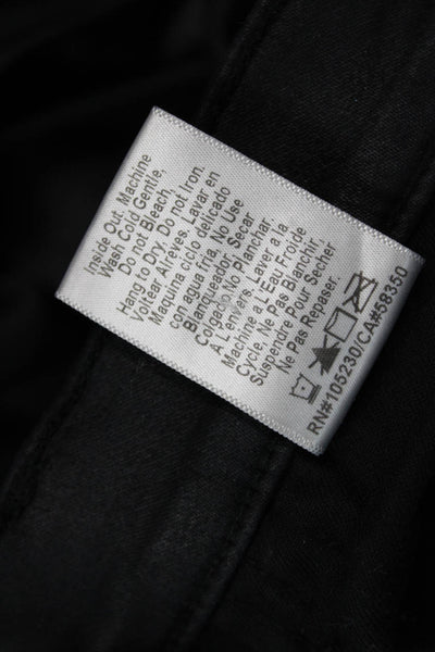 Current/Elliott Womens Cotton The High Waist Ankle Skinny Jeans Black 24
