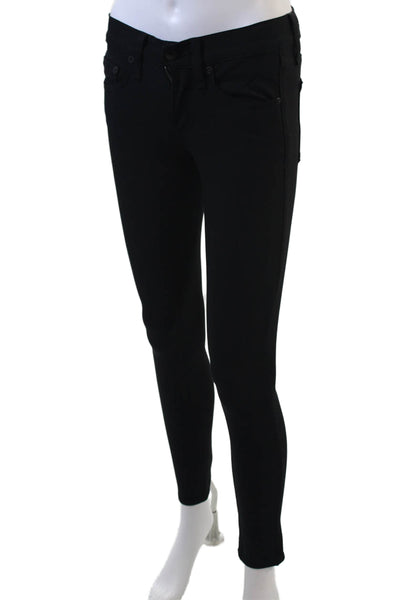Rag & Bone Jean Womens Cotton Straight Leg Skinny Zip Fly Jeans Black Size 23
