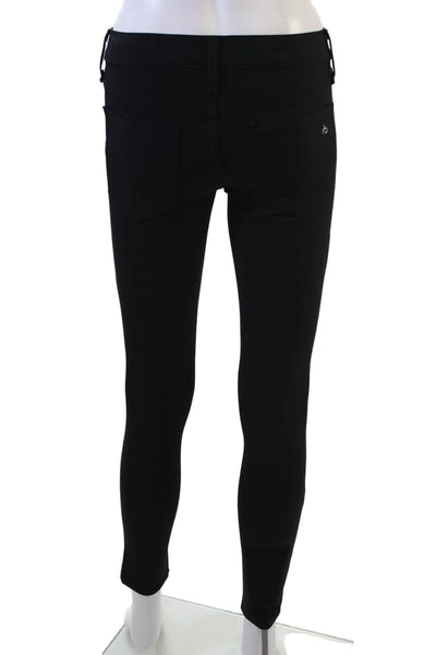 Rag & Bone Jean Womens Cotton Straight Leg Skinny Zip Fly Jeans Black Size 23