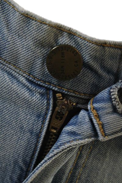 Current/Elliott Womens Cotton The Cropped Straight Denim Jeans Blue Size 23