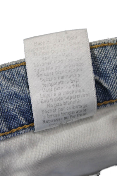 Current/Elliott Womens Cotton The Cropped Straight Denim Jeans Blue Size 23