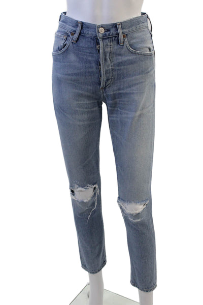 Citizens of Humanity Womens Cotton Liya High Rise Classic Fit Jeans Blue Size 22
