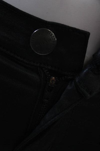 Current/Elliott Womens Cotton The Soho Zip Stiletto Pants Black Size 23