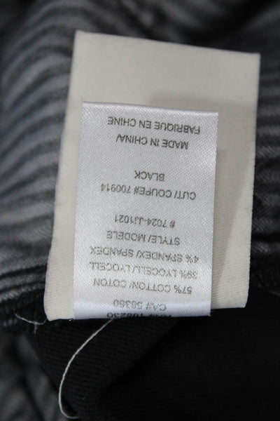 Joie Jeans Womens Cotton Tailored Straight Trouser Skinny Pants Black Size 23