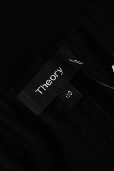 Theory Womens Basic Pull On Classic Crepe Trouser Pants Black Size 00