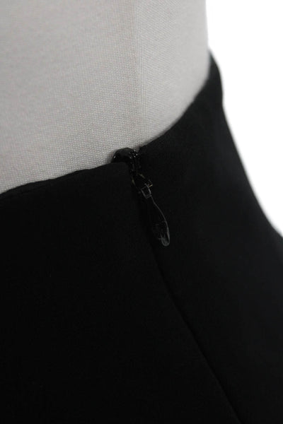 Giorgio Armani Womens Silk High Waist Straight Mini Pencil Skirt Black Size 38